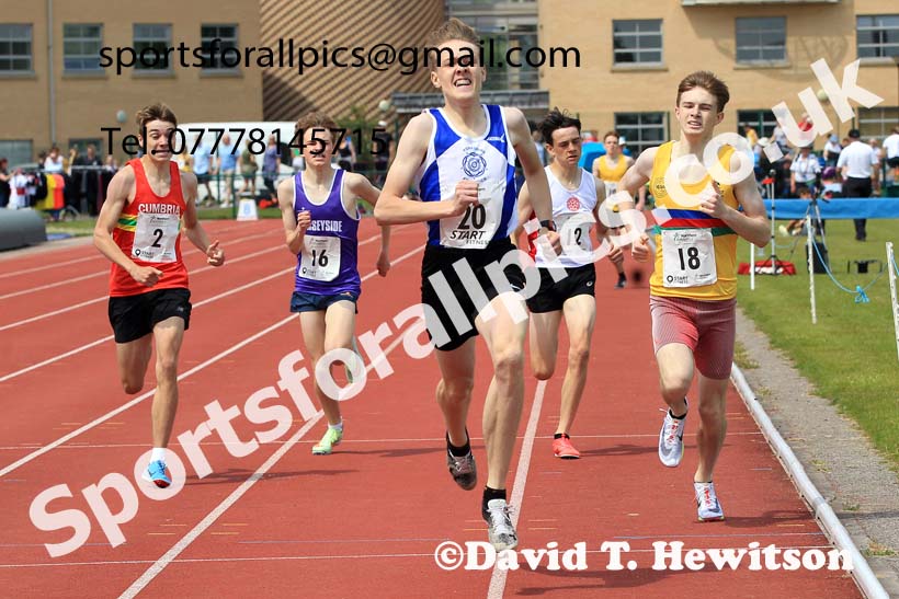 Mens Under-17s 800 metres, 2022 Northern Inter Counties U17s and U15s Track and Field, York, Thursday, June 2nd. Photo: David T. Hewitson/Sports for All Pics
